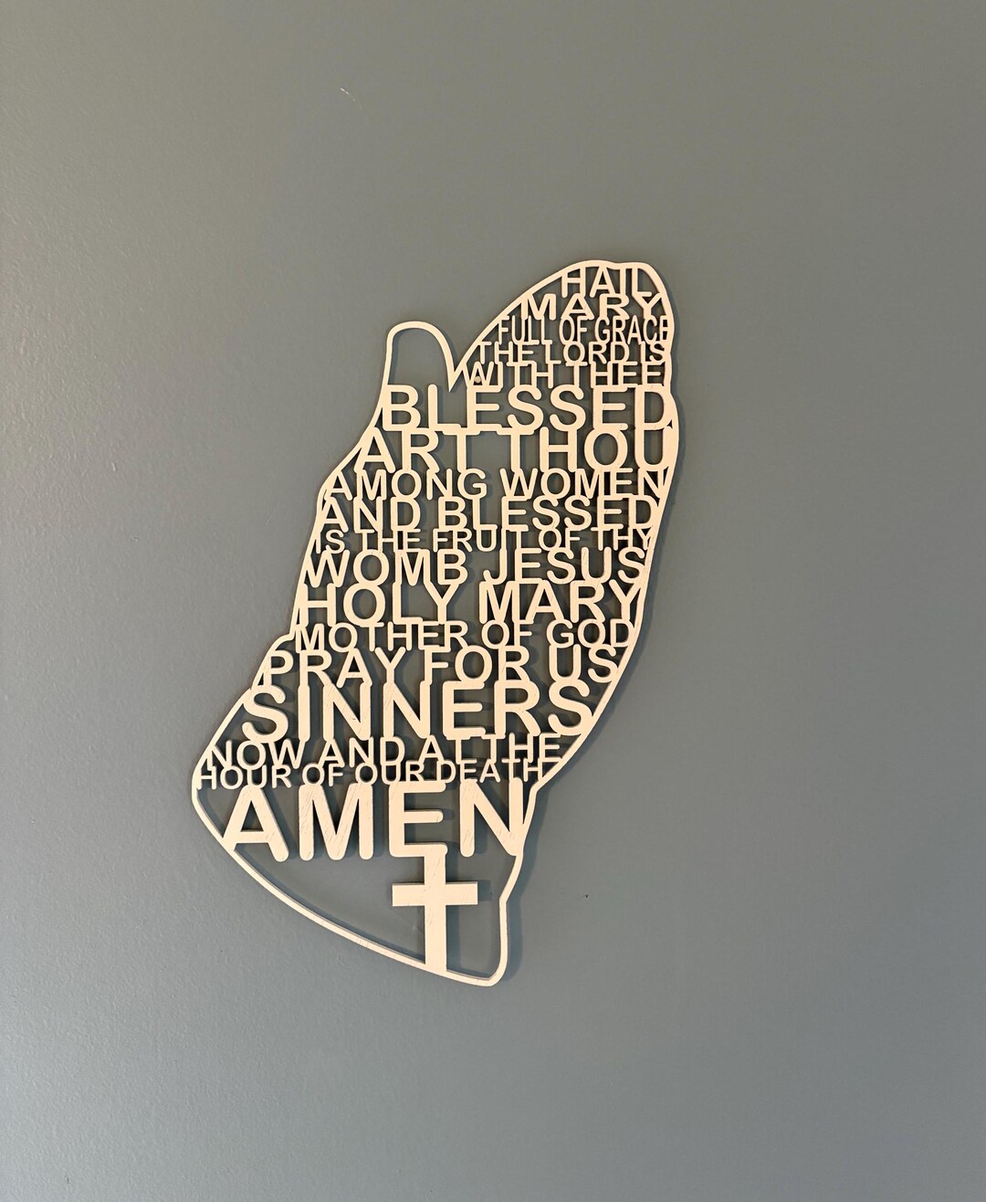 Hail Mary SVG | Hail Mary Prayer | Hail Mary Praying Hands | Praying ...