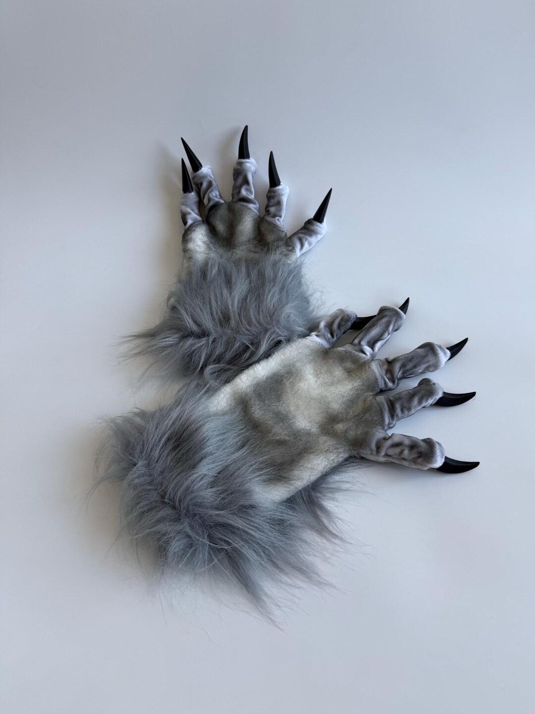 Scare Paws Fursuit Paws With Sharp Claws, Custom Skulldog Costume Gloves, 5-finger ...