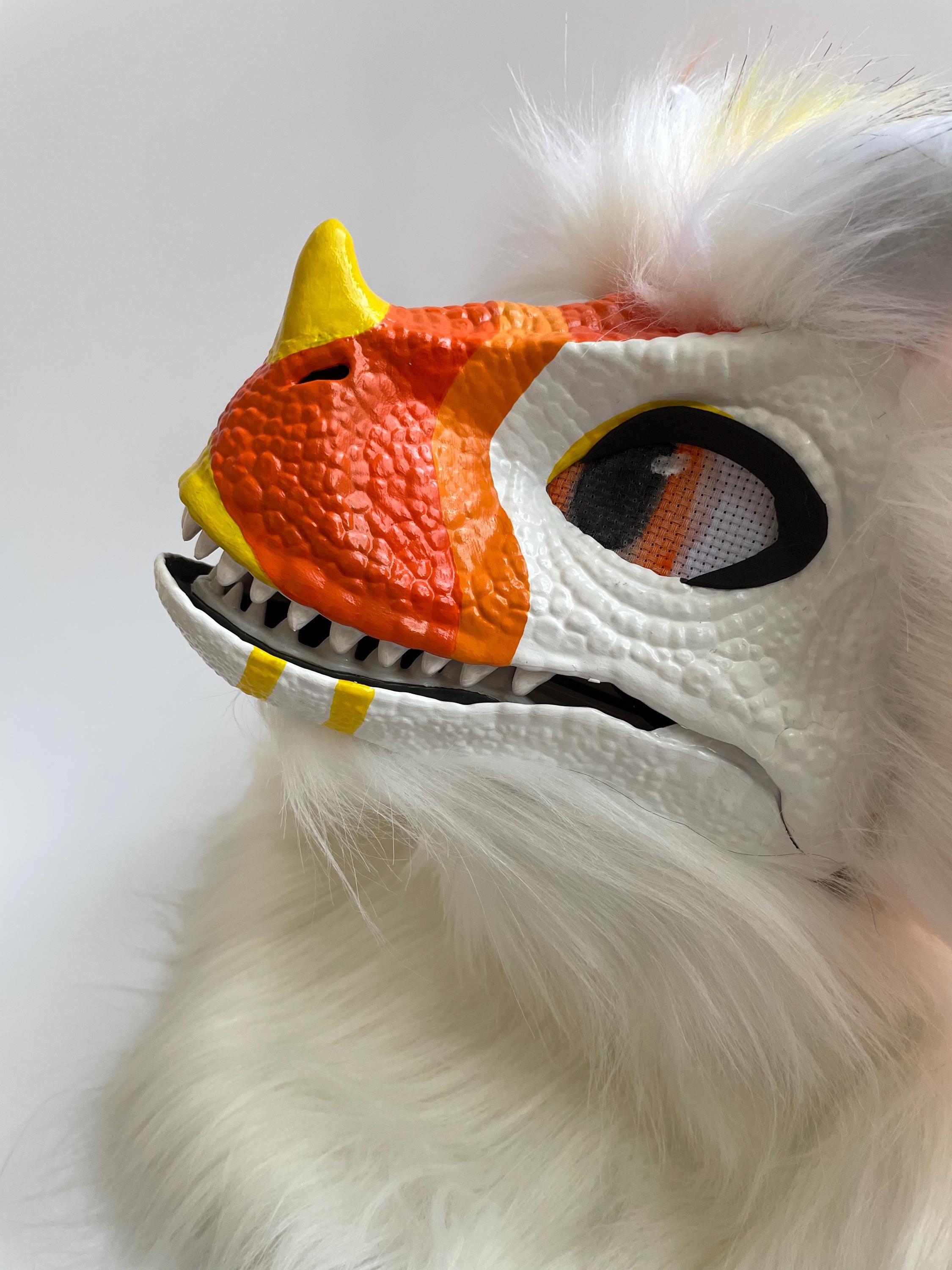 Velociraptor Fursuit Partial Premade | Custom Dino Mask With Movable ...