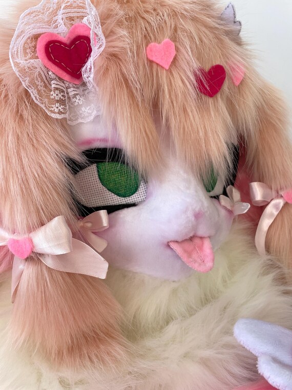 Kigurumi Kemono Fursuit Set With Head, Tail, Paws, Removable