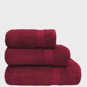 3 Piece Cotton Towel Set – Multi-Color Soft Terry Towels – Face, Hand & Bath Towels – Absorbent and Durable Bathroom Essentials