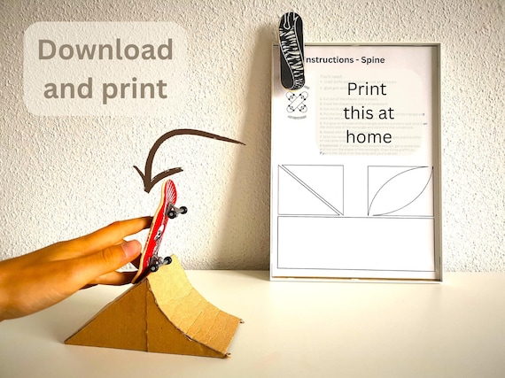 DIY Fingerboard Spine Obstacle Kit – Buildable Skate Ramp Template