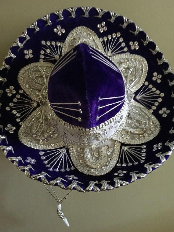 Vintage PIGALLE MEXICAN Purple Velvet 