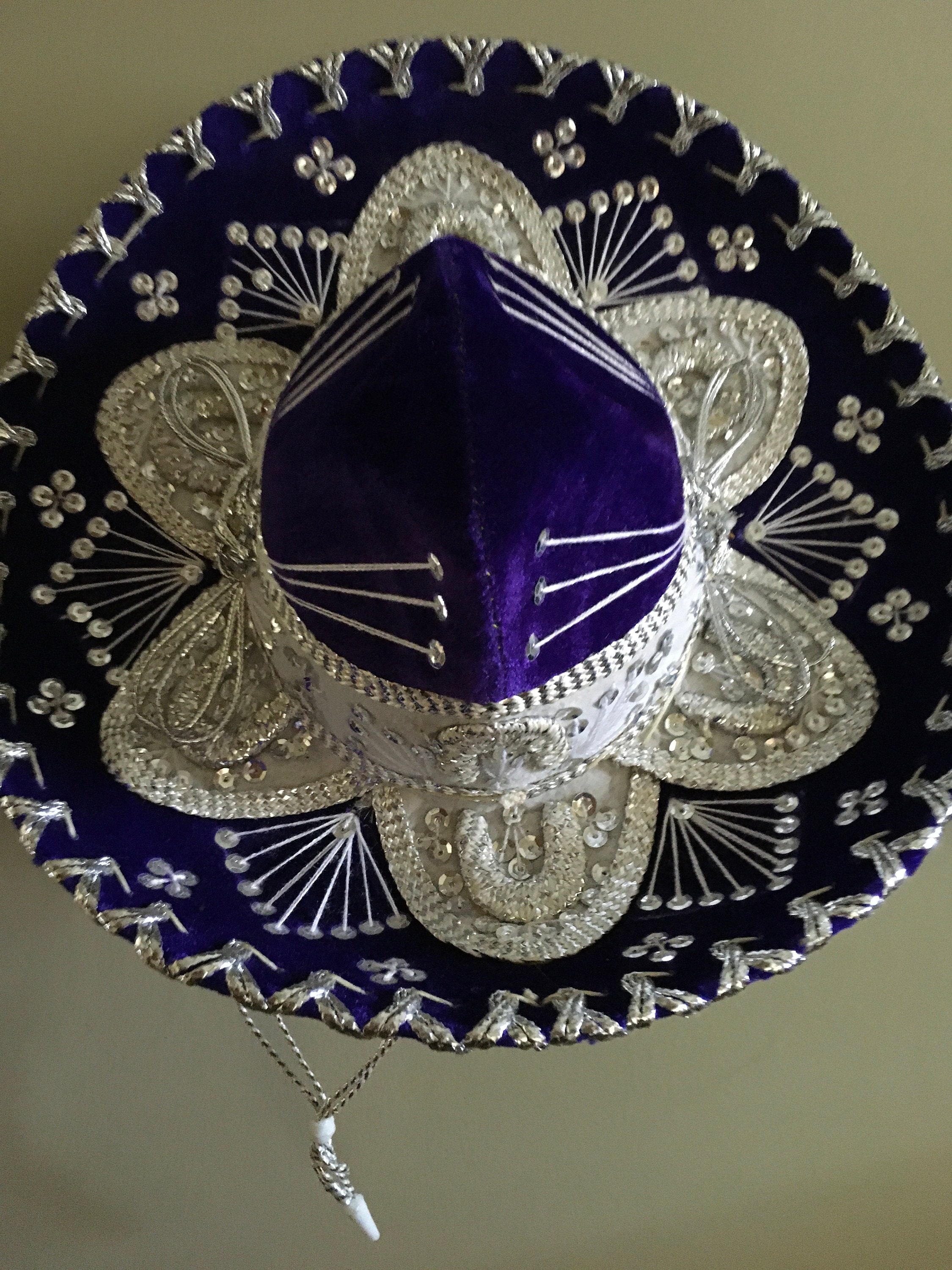 Vintage PIGALLE MEXICAIN Purple Velvet 