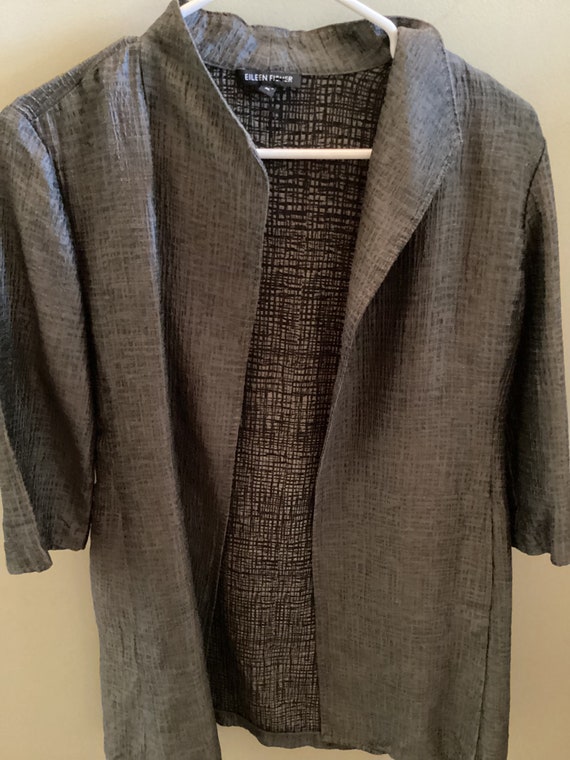 Eileen fisher silk blazer hot sale