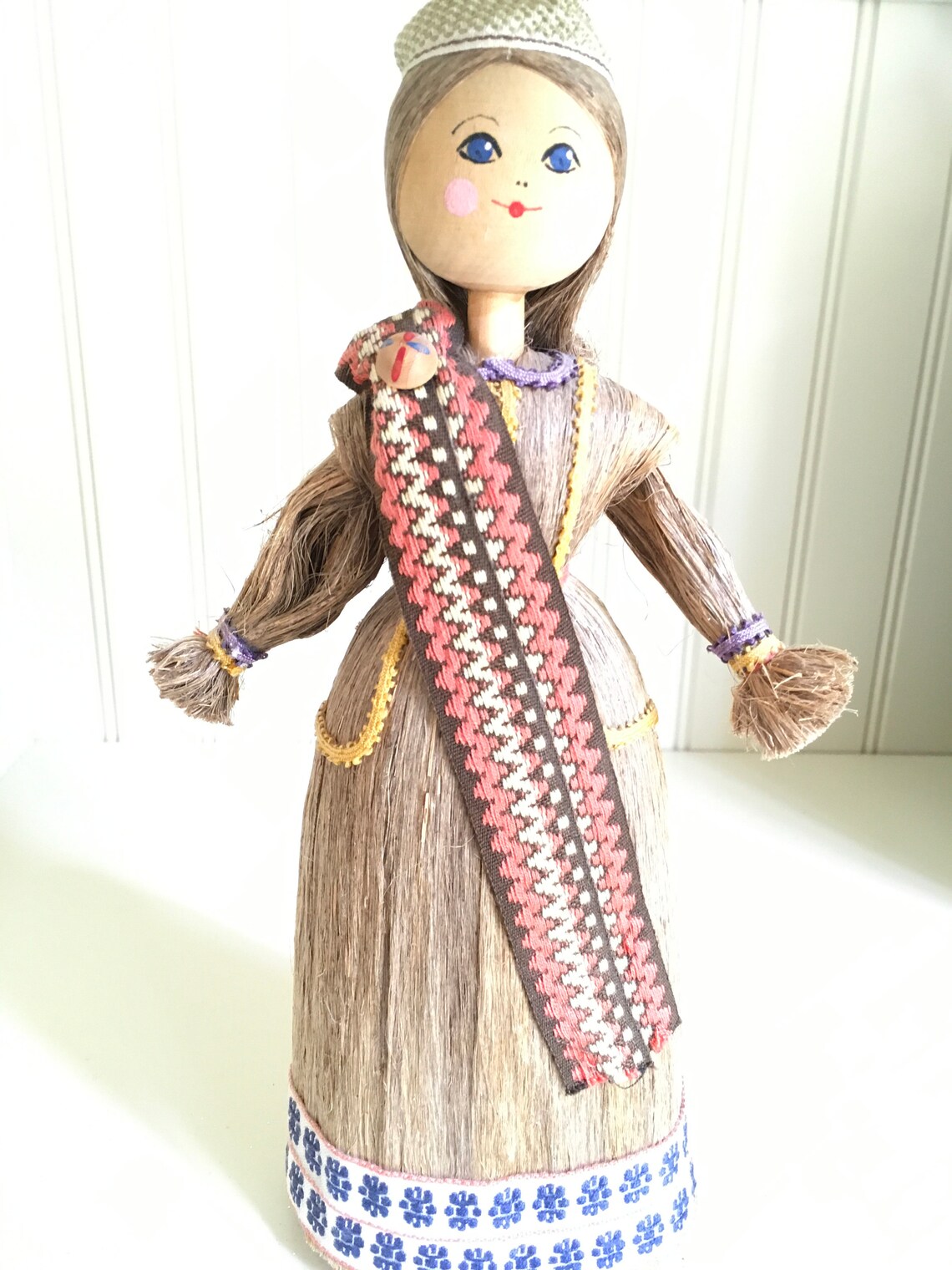 Vintage RUSSIAN STRAW Doll Made in Russia Folk Art Etsy