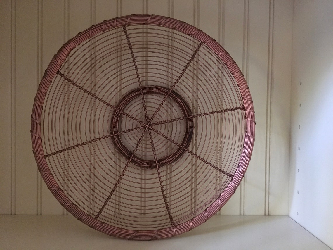 VINTAGE Wire and Steel BASKET Copper in Color Etsy