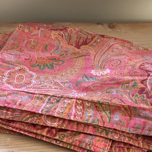 Vintage RALPH LAUREN Paisley Village Terrace Mews Shams Set of 3