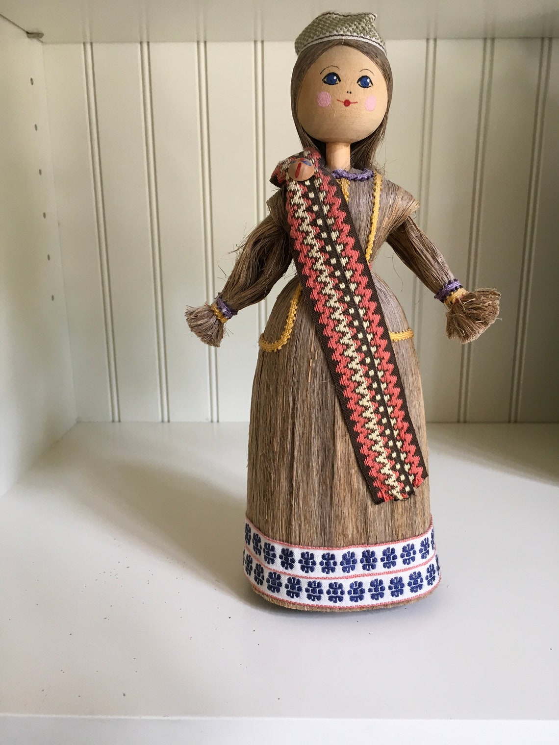 Vintage RUSSIAN STRAW Doll Made in Russia Folk Art Etsy