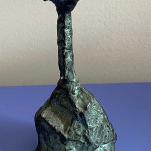 Vintage-Kerzenhalter im brutalistischen Stil von Paul Evans aus Bronze