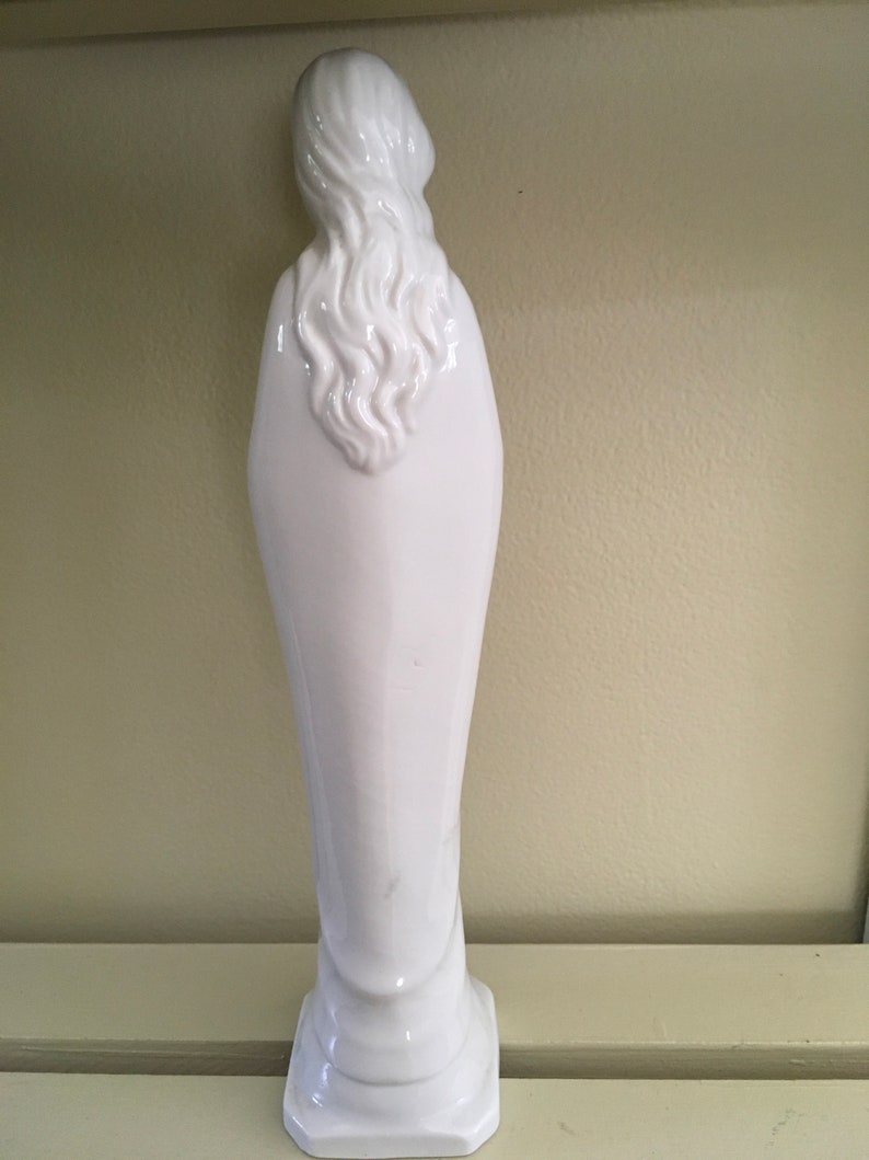 Vintage Virgin Mary Porcelain Statue image 2