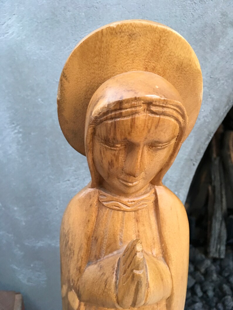 Vintage Virgin Mary Our Lady Of Grace 20  Tall Madonna  image 0