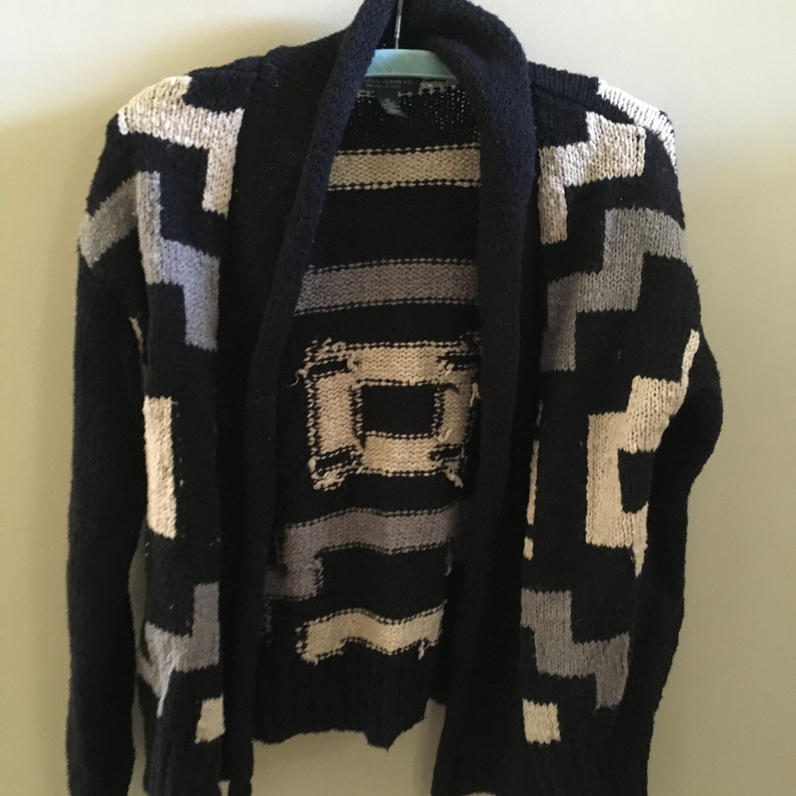 Vintage RALPH LAUREN Indian Blanket Cozy Tan Gray and Black Etsy