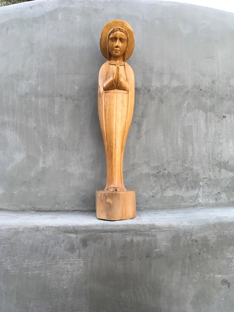 Vintage Virgin Mary Our Lady Of Grace 20  Tall Madonna  image 6