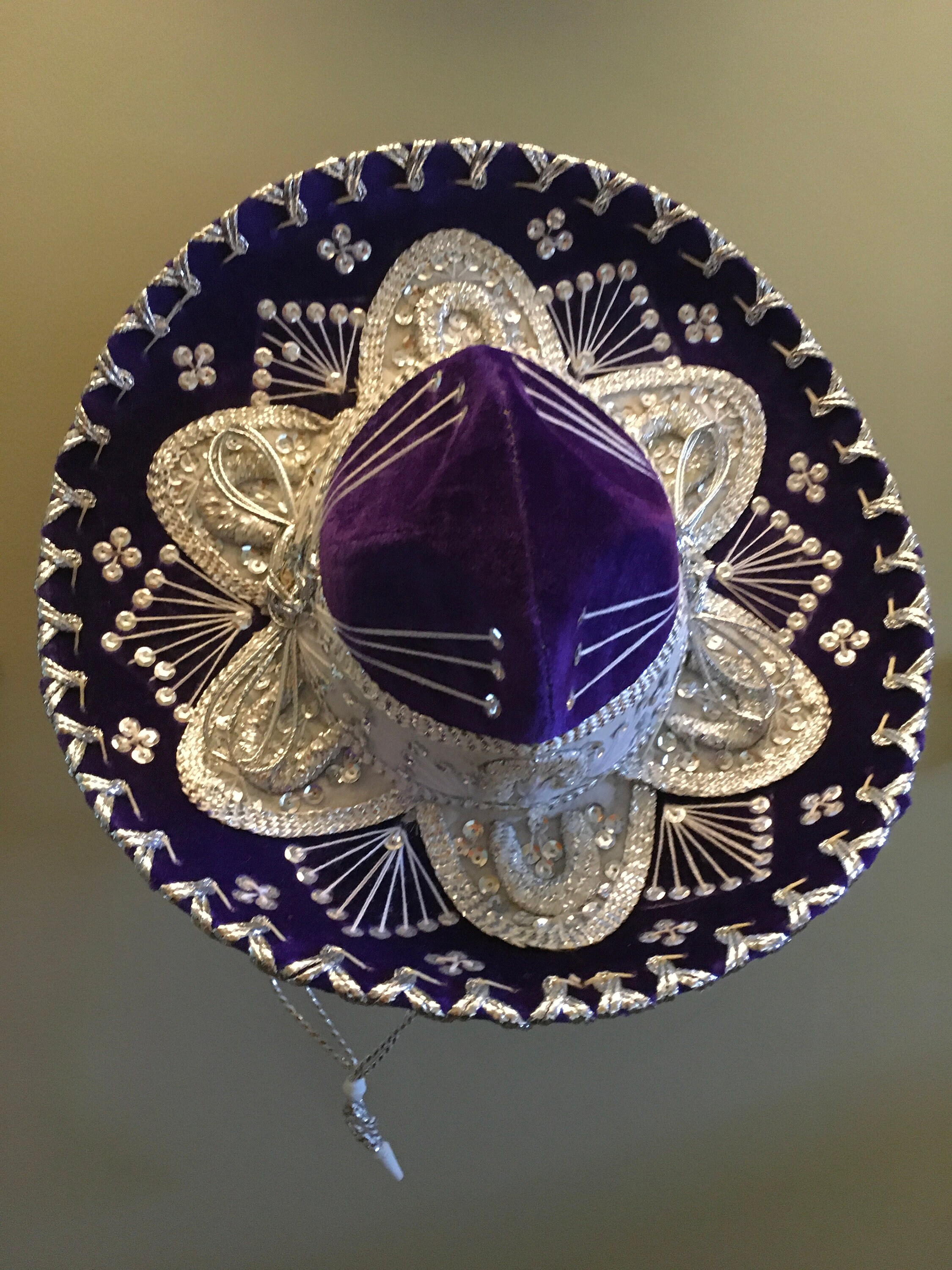 Vintage PIGALLE MEXICAN Purple Velvet 