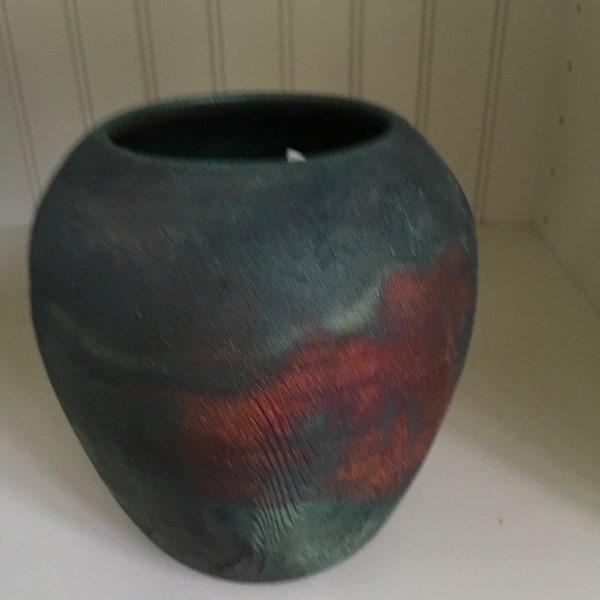 HAND MADE Raku POTTERY Bowl Raku Wood Fire
