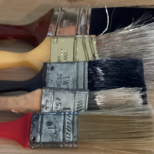 Vintage Brisuren Pinsel 5er Set RETRO ALTER LACK