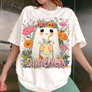 Ghost Summer Halloween png, Funny summer Halloween Png,Vintage Summer png, Halloween cocktail summer png, summer Shirt png, Retro
