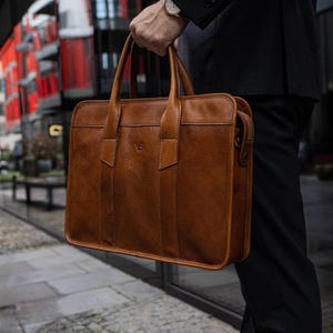 Bolso de viaje para ordenador portátil de piel de grano superior de Londres, maletín, cartera, portátil, tableta, bolso de mensajero para hombres y mujeres, negocios, organizador