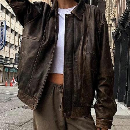 90s ヴィンテージ 牛革 上質革 オーバーサイズ レザージャケット ブラウン 90s ヴィンテージ 牛革 上質革 オーバーサイズ レザージャケット