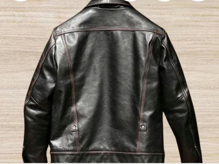 Horse Hide ,japanese Sheep Leather Biker Jacket: Vintage
