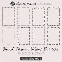 Wave Frame SVG | Wave Frame Cut File | Wave Invitation Frame Cut File ...
