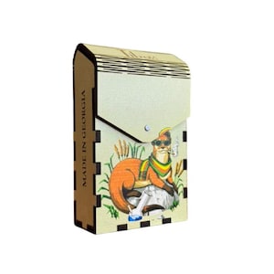 Portasigarette Rasta Otter – Portasigarette in legno e scatola per nascondere erba, regalo unico per fumatori, accessori per fumatori