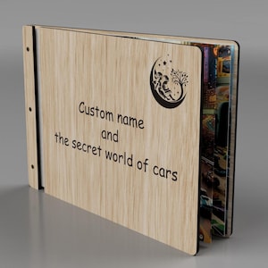 Personalized Books for Kids - Custom Name Storybook with Pixar-Style Illustration, Hardcover Wooden Book, Unique Gift for Children