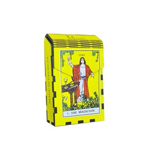 The Magician Tarot Gelenkkoffer - Tarot Deck Box aus Holz, Gelenkhalter, Zigarettenetui | Mystisches Geschenk & Tarot Zubehör