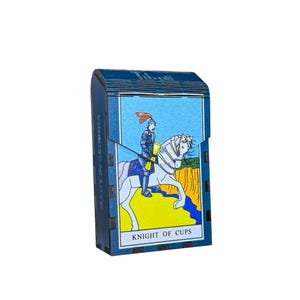 Ridder van Bekers Tarot Joint Case – Romantische houten tarotdoos, houder, sigarettenkoker | Uniek cadeau voor tarotfans