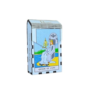 Porte-cartes de tarot | Boîte de tarot reine des assiettes - rangement pour tarot, étui à cigarettes, boîte à bijoux et organiseur de cartes de visite