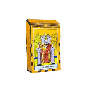 Der Kaiser Tarot Gelenk Fall - Einzigartige Holz Tarot Kartenhalter, Zigaretten & Gelenk Halter | Ein starkes Geschenk für Tarot Enthusiasten