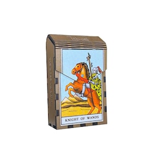 Knight of Wands Tarot-Zigarettenetui - Tarotkartenhalter & Holzkiste | Mystisches Geschenk und Tarot Zubehör