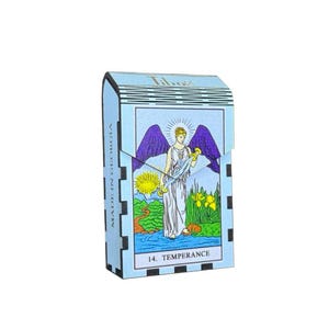 Mäßigkeit Tarot Zigarettenetui - Tarot Deck Box, Gelenktasche, Tarot Kartenhalter aus Holz | Spirituelles Geschenk & Tarot Zubehör