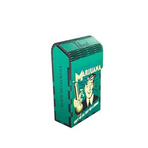 Portasigarette Bong Marijuana Vintage - Scatola di scorta per fumatori retrò, porta-spinelli, accessori per erba e regalo per stoner