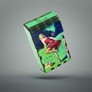 CIGARETTE CASE - Pin up girl retro cigarette box - mens art deco cigarrette case - gift for smokers