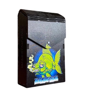 Gelenk Fisch Fall - Unkraut Zubehör Stash Box, Gelenkhalter mit Bong & Marihuana Kunst, Geschenk für Angeln und Strand-Liebhaber