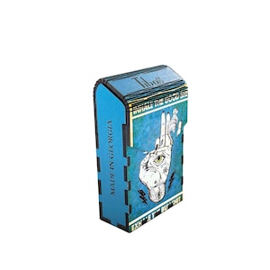 Portasigarette Evil Eye Tarot - Scatola portaoggetti mistica, porta-spinelli, vassoio per rollare occulto, regalo per fumatori vintage