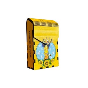 Portasigarette Giraffe & Sunflower – Portasigarette in legno fatto a mano e scatola portaoggetti, accessori per erba, regalo unico per fumatori