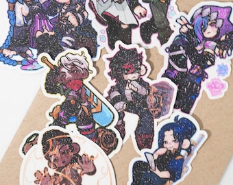 Arcane Glitter Stickers | Jinx, Ekko, Timebomb, Asha, Mel, Vi, Caitlyn