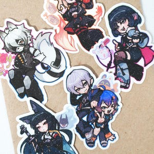 ZZZ Zenless Zone Zero Glitter Stickers | Phaeton, Wise, Belle, Eous, Lycaon, Burnice, Jane Doe, Miyabi
