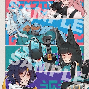 ZZZ Zenless Zone Zero A5 A6 Prints/Postcards | Section 6, Yanagi, Soukaku, Miyabi, Harumasa
