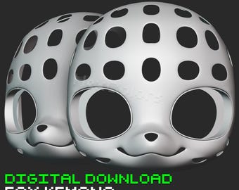 Japanese Fox Kemono Kigurumi Fursuit Head Base Model DIY + Eye Blanks (STL Files)