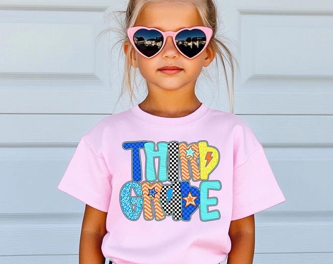 Featured listing image: 3rd Grade Back to School Shirt, Third Grade TShirt, Boys Back to School, Girls Back to School, 1st Day of School Tee, Third Grader Shirt