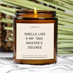 Master&#39;s Degree Gift, Graduation Candle, College Grad Gift, Funny Gift For Sister, Funny Candles, Best Friend Graduation, Congrats Gift