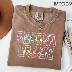 Comfort Colors® Zweite Klasse Lehrer Shirt, 2. Klasse Lehrer Shirt, 2. Klasse T-Shirt, Zweite Klasse TShirt, Grundschule, Lehr-T-Shirt