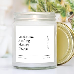 Master&#39;s Degree Gift, Graduation Candle, College Grad Gift, Funny Gift For Sister, Funny Candles, Best Friend Graduation, Congrats Gift