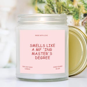 Master&#39;s Degree Gift, Graduation Candle, College Grad Gift, Funny Gift For Sister, Funny Candles, Best Friend Graduation, Congrats Gift