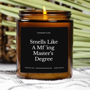 Master&#39;s Degree Gift, Graduation Candle, College Grad Gift, Funny Gift For Sister, Funny Candles, Best Friend Graduation, Congrats Gift