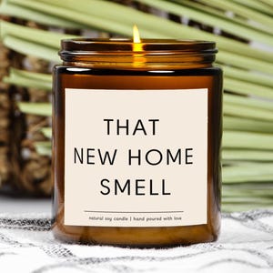 That New Home Smell soy candle, housewarming gift, closing gift, realtor gift, real estate office decor